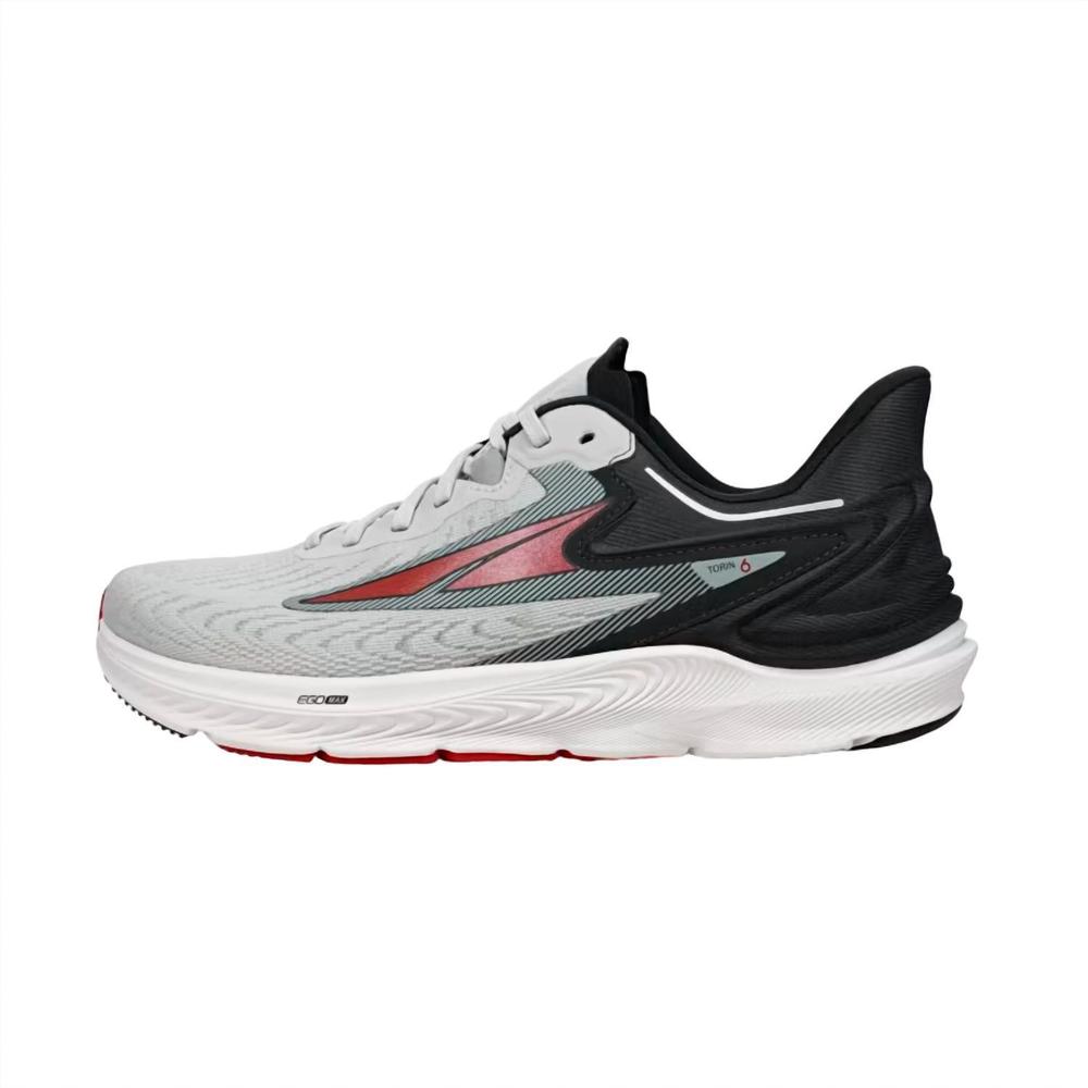 NEW ALTRA men's torin 6 running shoes - medium width in gray/red